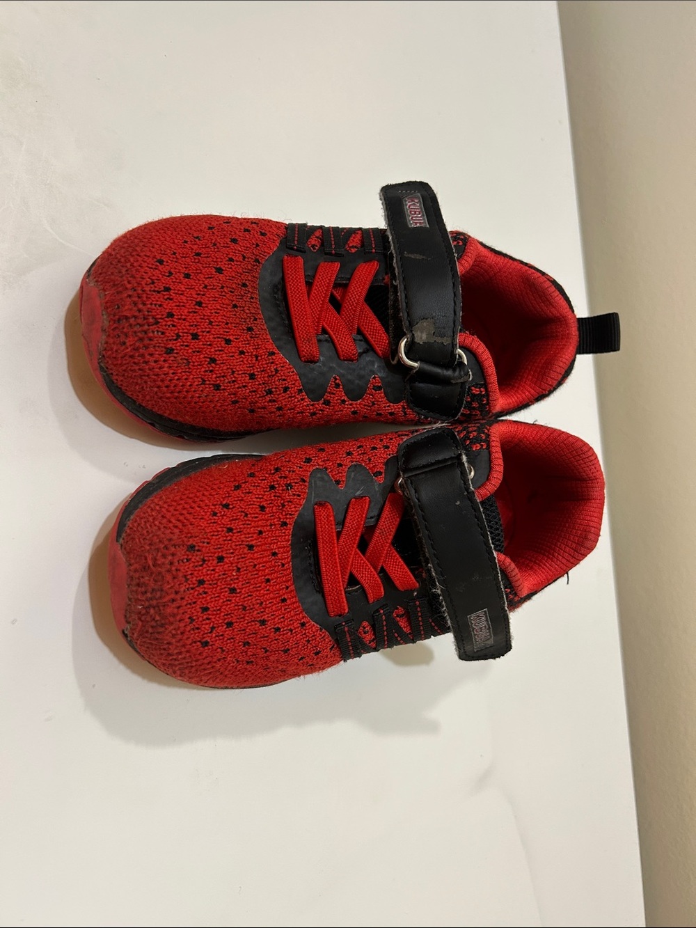 Kids Red and Black Lightweight Active Sneakers